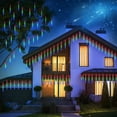thumbnail image 2 of Meteor Shower Rain Lights, 8 Tubes 192 LED Falling Rain Lights Extendable Icicle Cascading Plug in Snow String Lights for Holiday Party Patio Garden Decoration (Multi-Colored), 2 of 7