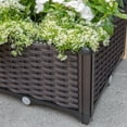 thumbnail image 4 of Barton 2-Piece Raised Garden Bed Planter Box with Self-Watering Design and Drainage Holes, Brown, 4 of 6
