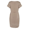 thumbnail image 4 of Aboser Womens Striped Dresses with Belt Trendy Short Sleeve T Shirt Dress Casual Crewneck Short Dresses Comfy Soft Beach Vacation Dress, 4 of 6