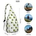 thumbnail image 4 of Cute Avocado Sling Backpack - Playful Kawaii Illustration, Multi-Functional Shoulder Bag, 4 of 4