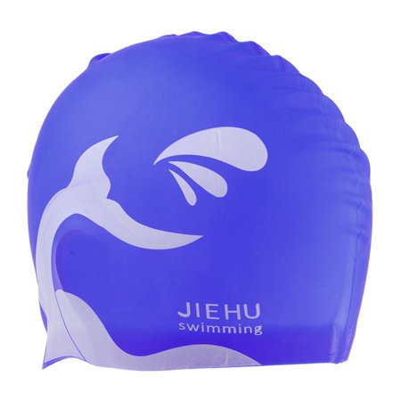 Long Hair Swimming Cap Waterproof Silic Swimming Equipment Stretch for Men Women Keeps , Blue