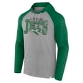 thumbnail image 2 of Men's Fanatics Gray/Kelly Green New York Jets Under Center Long Sleeve Hoodie T-Shirt, 2 of 3