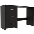 thumbnail image 1 of TUHOME Classic Computer Desk With Three Drawers In Black, 1 of 14