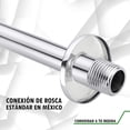 thumbnail image 4 of Regadera Cuadrada Solvex SP-50006 2' Con Brazo Y Chapetón, 4 of 4