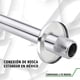 thumbnail image 4 of Regadera Cuadrada Solvex SP-50006 2' Con Brazo Y Chapetón, 4 of 4
