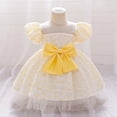 thumbnail image 2 of Bearichfupo Infant Girls Birthday Dress Baby Puffy Sleeve Print Bowknot Princess Party Dress, Sizes 12-18 Months, 2 of 6