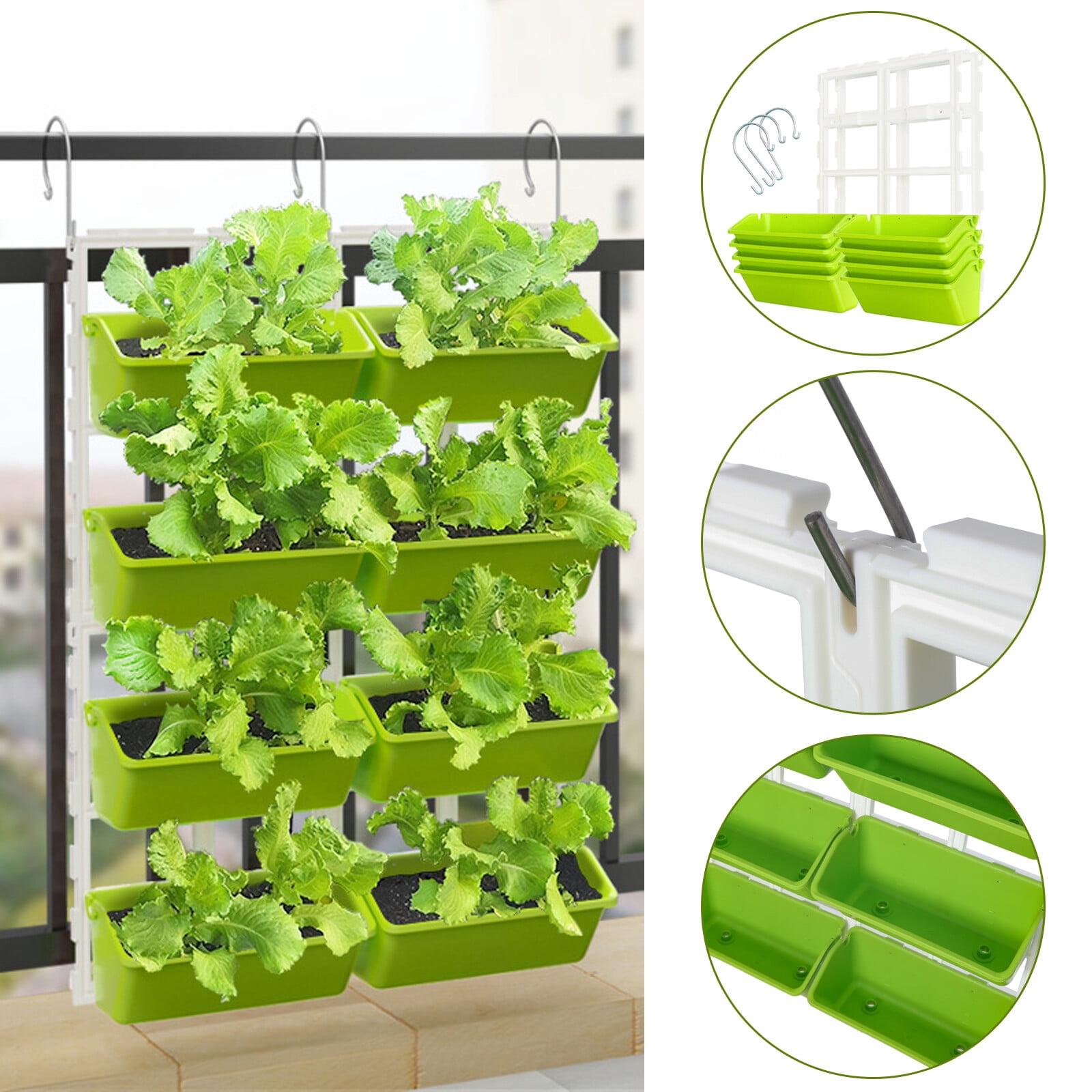 Vertical Garden Planter Pot -Wall Mounted Hanging Planter for Indoor/Outdoor for Balconies, Gardens