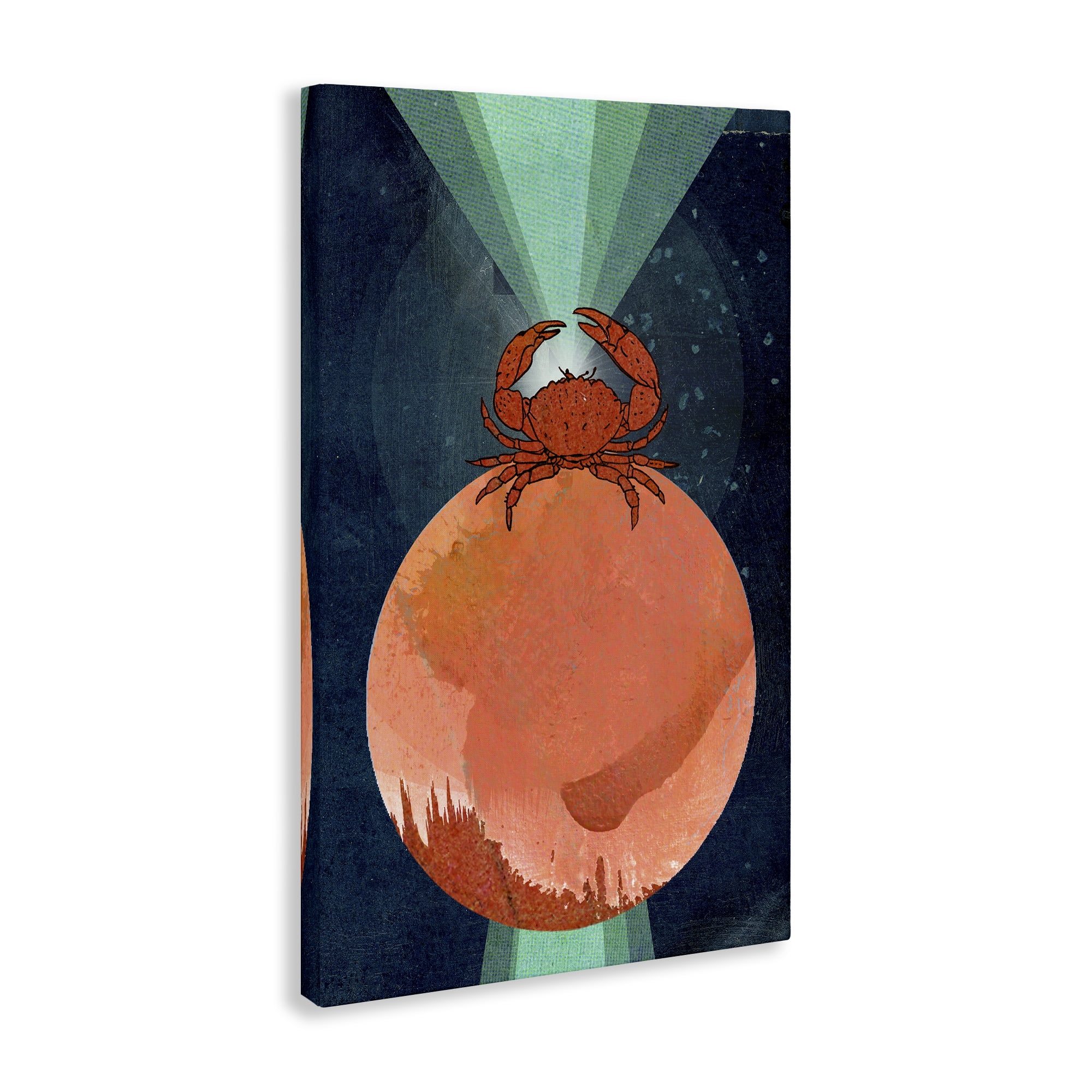Stupell Industries Surreal Crab on Sphere Animals & Insects Painting Gallery Wrapped Canvas Art Print Wall Art, 16 x 24