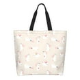 thumbnail image 1 of Balery Beautiful Rabbit Bolsa Tote Estilo Estético con Cremalleras, Bolsa de Hombro, Bolsa de Compras Grande y Plegable, 1 of 8