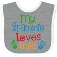 thumbnail image 3 of Inktastic My Grammie Loves Me Boys or Girls Baby Bib, 3 of 4