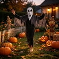 thumbnail image 2 of BOOMNY Halloween Toddler Boys Ghost Dress Up Funny Ghost Face Clothes Sets Hallowmas Stage Performance Outfits for Kids, 2 of 5
