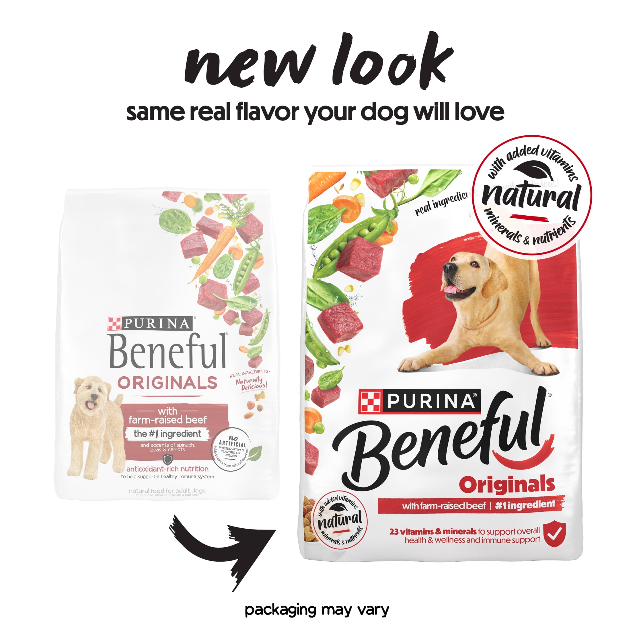 Purina Beneful Originals with Farm-Raised Beef Natural Dry Dog Food Recipe with Added Vitamins, Minerals and Nutrients, 28 lb Bag