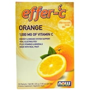 NOW Foods Effer-C Energy & Immune System Support, 1000mg, Orange, 30 Ct