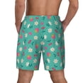 thumbnail image 4 of Daiia Cherry Strawberry Floral Mens Swim Trunks Swim Shorts Quick Dry Swim Shorts with Mesh Lining Pockets-Small, 4 of 9