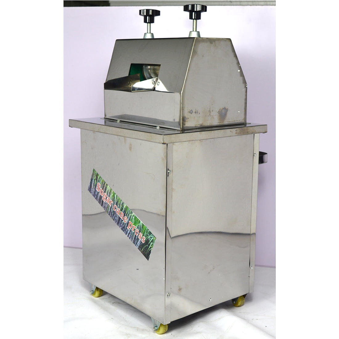 PreAsion Vertical Electric Sugar Cane Juicer Juice Press Extractor Silver 3 Roller