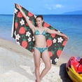 thumbnail image 7 of Strawberries Daisies Beach Towel Quick Dry Absorbent Bath Towels Sandproof Lightweight Towel for Gym Yoga Sports Swimming- 30x60in Washcloth Gift, 7 of 7