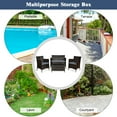 thumbnail image 5 of Costway 4PCS Outdoor Patio Rattan Furniture Set Table Shelf Sofa W/ Gray Cushions, 5 of 10