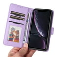 thumbnail image 6 of for iPhone XR Removable Wallet Case, Premium PU Leather Flip Cover with [RFID Blocking][ Detachable Card Holder][Stand Function][Wrist Strap] Shockproof Protectove Phone Cover,Purple, 6 of 10