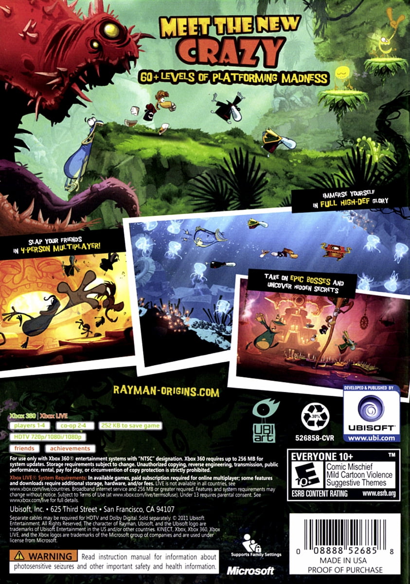 rayman xbox game on Rayman Origins Walmart Com Walmart Com