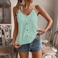 thumbnail image 4 of Womens Breathable Cami Tops Eyelet Lace V Neck Tank Tops Sleeveless Summer Vacation Casual Camisole Green M, 4 of 9