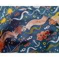 thumbnail image 5 of oneOone Silk Tabby Navy Blue Fabric Ocean Life Quilting Supplies Print Sewing Fabric By The Yard 42 Inch Wide, 5 of 6