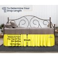 thumbnail image 5 of SGI Bedding Day Bed Skirt | Full 12" Inch Drop, Ruffled Microfiber Bed Skirt | Fade Resistant, Wrinkle Free, Anti-static, Decorative, Extra Storage Space, Clutter-Free | Yellow, 5 of 8