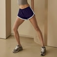 thumbnail image 5 of Womens Gym Shorts Dolphin Hem Casual Athletic Summer Running Booty Outfits Dance Elastic Purple 2XL, 5 of 9