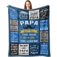 thumbnail image 1 of LHSHID Papa Gifts Papa Fathers Day/Birthday Gift Papa Gifts from Grandkids/Grandchildren Fathers Day/Christmas/Birthday Gifts for Papa/Grandpa/Grandfather Best Papa Ever Gifts Blanket 30x40in, 1 of 5