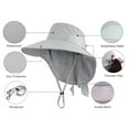 thumbnail image 5 of Womens Sun Hat Packable Neck Cover UPF 50+ Wide Brim Fishing Hat Gray, 5 of 7