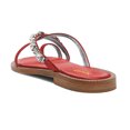 thumbnail image 2 of XYD Women Stylish Open Split Toe Crossed Strap Sandals Crystal Studded Flats Comfortable Beach Daily Shoes Size 4 Red, 2 of 4