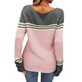 thumbnail image 5 of Sherrylily Women Autumn Winter Colorblock Pullover Sweaters Striped Slim Knitwear, 5 of 5