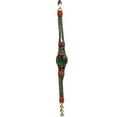 thumbnail image 2 of Round Glass Bead Cat's Eye Cabochon Braided Dyed Leather Bracelet - Womens Fashion Handmade Jewelry Boho Accessories, 2 of 3