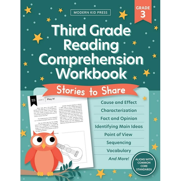 The 3rd Grade Reading Comprehension Workbook for Kids: Fun and Engaging Stories and Activities to Foster a Love of Literature and Keep Your Child Reading, Writing and Thinking Critically
