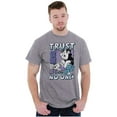 thumbnail image 4 of The Smurfs Cool Kanji Trust No One Men's Graphic T Shirt Tees Brisco Brands L, 4 of 5