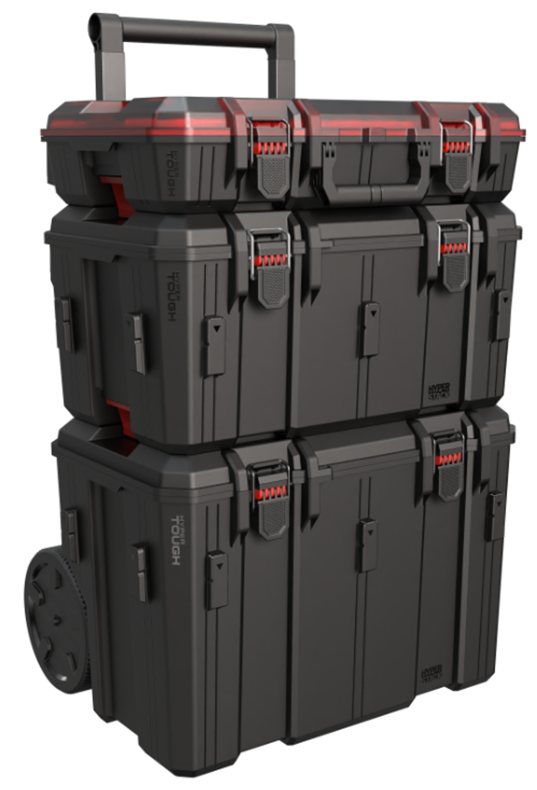 Hyper Tough Hyper Stack 3-Piece Rolling Toolbox System