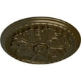 thumbnail image 3 of Ekena Millwork 17 1/8"OD x 1 1/2"P Washington Ceiling Medallion (Fits Canopies up to 2 7/8"), Hand-Painted Brass, 3 of 6