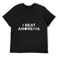 thumbnail image 3 of I Beat Anorexia Spirited Men's Cotton Short Sleeve HD Print Tee for Casual T-Shirt Crew Neck Top Black XL, 3 of 7