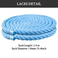 thumbnail image 6 of Endoto Thick Rope Shoe Laces for Air Force 1, Chunky Twisted Round Cotton Shoelaces with DIY Custom Accessories for AF Sneaker Shoes(Color:Baby Blue,Size:8.5MM), 6 of 7