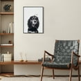 thumbnail image 6 of "Cocker Spaniel" Black and White Pet Portraits on Reverse Printed Art Glass, Minimally Encased on Black Anodized Aluminum Frame, 6 of 10
