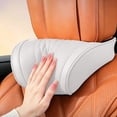 thumbnail image 4 of Luckky Universal Memory Foam Car Headrest Neck Pillow, Soft Comfortable Auto Head‑Support Cushion, Ergonomic Travel Neck Rest Pillow for Car Seat, White, 4 of 7