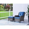 thumbnail image 3 of Pocassy  5-Piece Patio Furniture Set with Ottomans Grey/Blue, 3 of 5