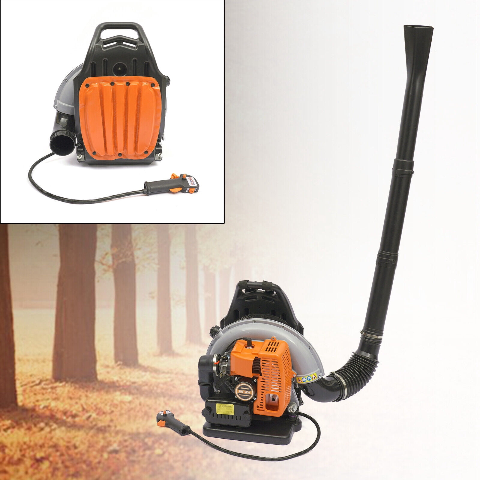 Miumaeov 65CC 2 Stroke Commercial Gas Powered Yard Grass Lawn Blower Backpack Leaf Blower