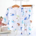 thumbnail image 4 of Ropa de dormir de algodón para bebés, niños y niñas, ropa de casa para niños de 1 a 11T, pijamas finos y ajustables, ropa de algodón para niños, lindo Jersey, 4 of 4