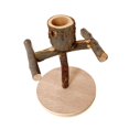 thumbnail image 4 of Soporte de entrenamiento para pájaros, juguete de percha de madera, juguetes interactivos sólidos, juguete práctico para comer, soporte para loros, 4 of 9