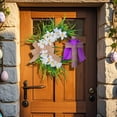 thumbnail image 7 of XGFHYJEH Easter Wreath Cross Door Sign Decorations He is Risen Wooden Wreath Hanging Sign Easter Christian Floral Door Decor 16.54 Inch for Home Wall Spring Party Favor Supplies Gift, 7 of 7
