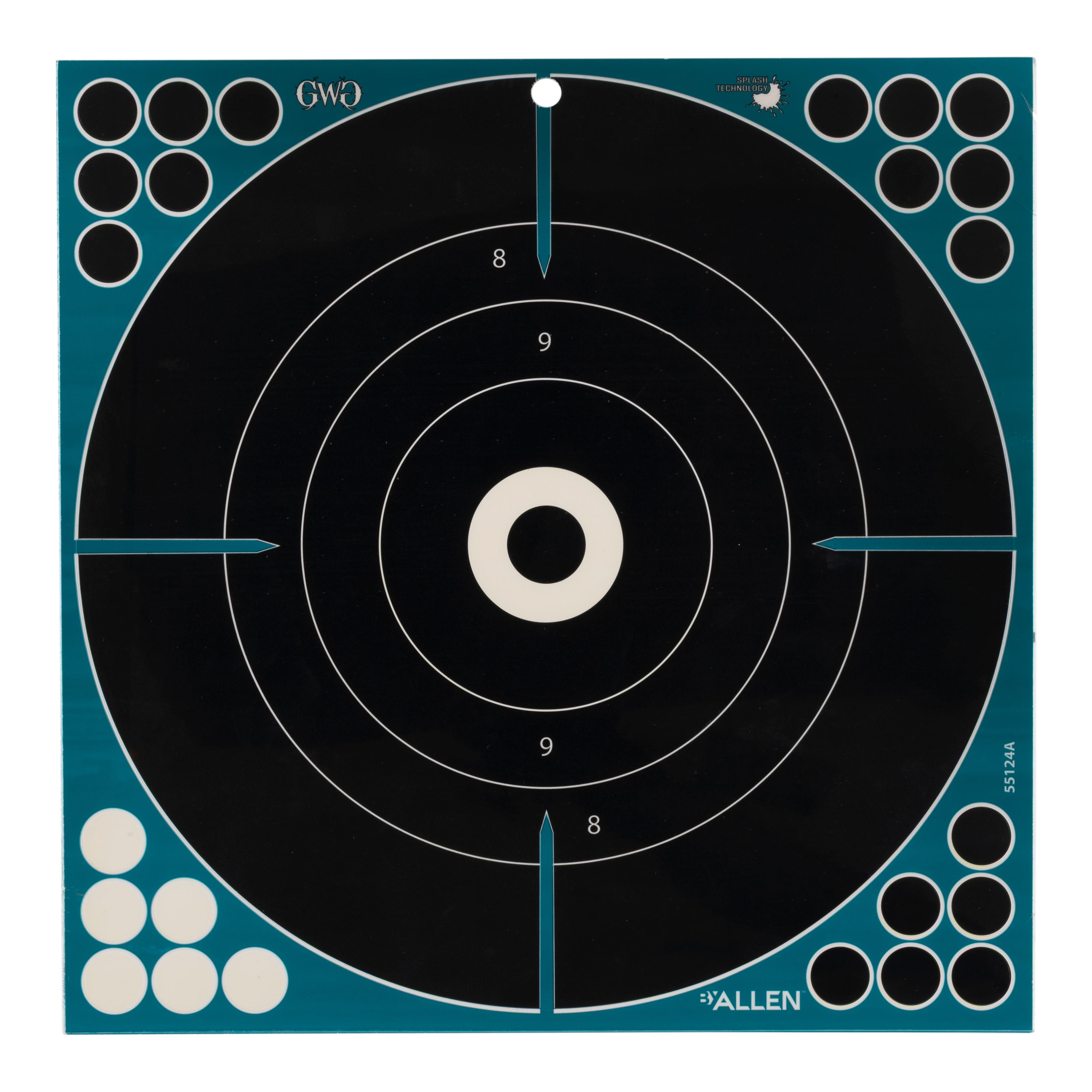 Girls With Guns Splash Adhesive Bullseye Targets, 12 x 12 Inch, 3 Pack