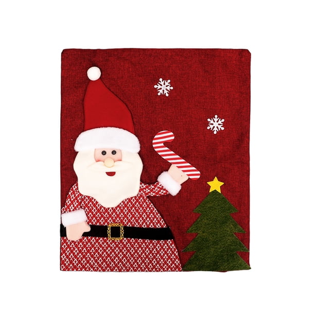Fundas Para Sillas Fundas antipolvo para silla de Navidad, fundas protectoras para asiento (Santa Claus) Likrtyny Libre de BPA