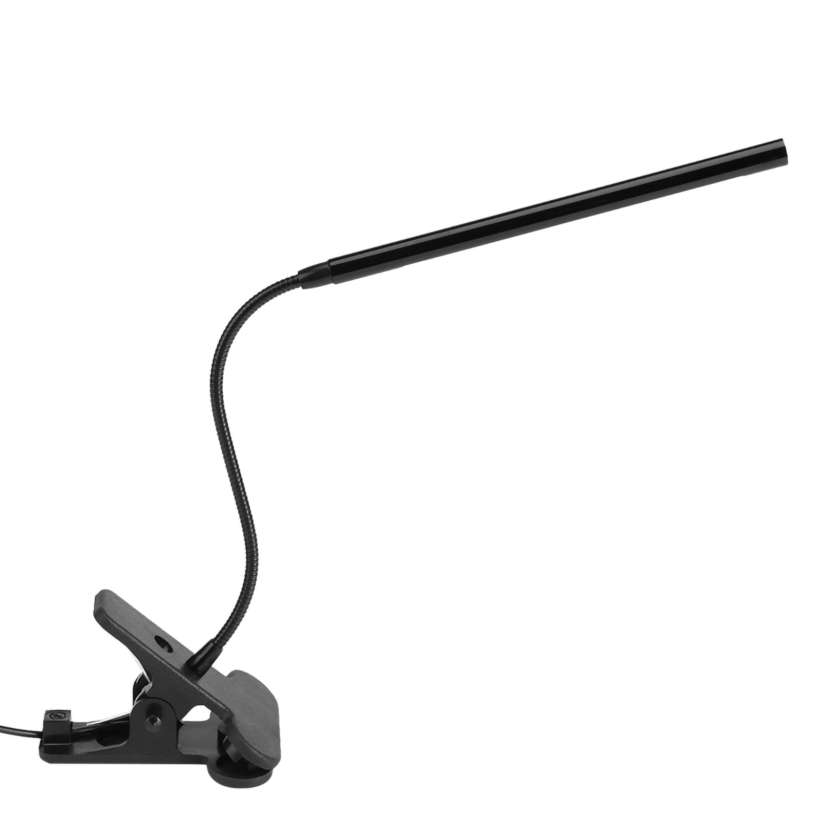 Clipon Desk Lamp, Clamp LED Desk Lamp, Plastic + Aluminum White For