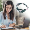 thumbnail image 6 of Unique Bargains 1 Pc Fashion Leaf Pattern Cross Elastic Hairband for Women Green, 6 of 6