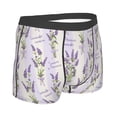thumbnail image 2 of KLL Lavender Flowers Men's Cotton Boxer Briefs Underwear-X-Large, 2 of 8